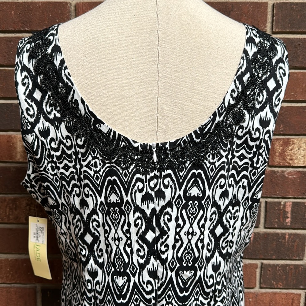 Jade‎ Melody Tam Abstract Print Black and White Dress Size XL - Picture 4 of 12